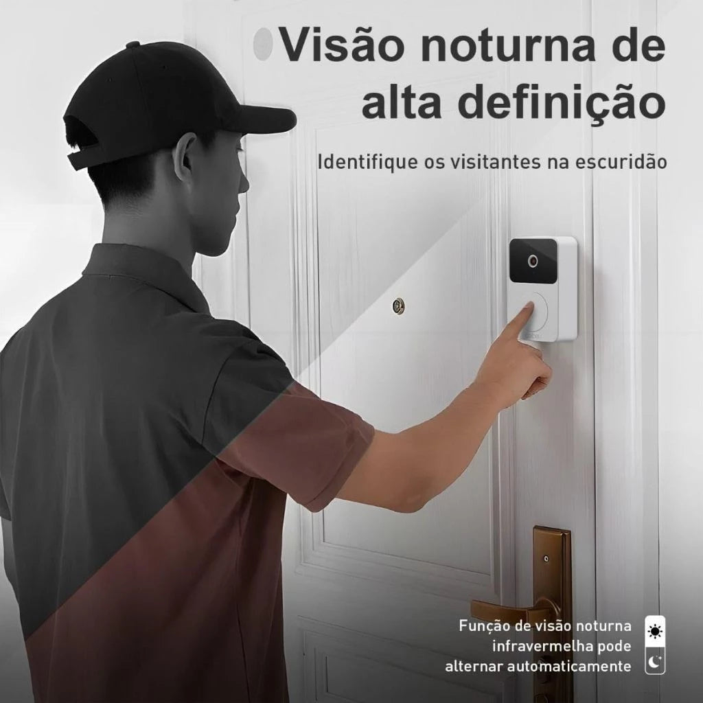 Campainha Wifi Eletrônica Sem Fio com Câmera + FRETE GRÁTIS