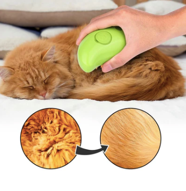 Pente a Vapor para Escovar Pelos de Gatos e Cachorros (2 peças) + FRETE GRÁTIS