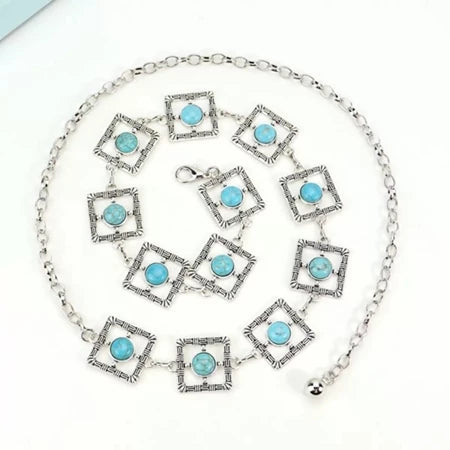 Cinto Corrente com Resina Azul + FRETE GRÁTIS