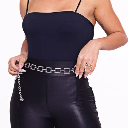 Cinto Corrente Modelo Quadrado P + FRETE GRÁTIS