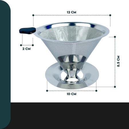 Filtro De Café 103 Inox - Coador de Café Grande Sem Uso De Papel + FRETE GRÁTIS