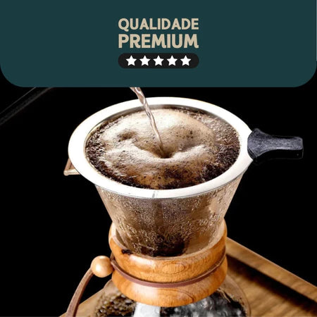 Filtro De Café 103 Inox - Coador de Café Grande Sem Uso De Papel + FRETE GRÁTIS