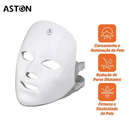Máscara Facial LED Fototerapia Estética 7 cores + FRETE GRÁTIS