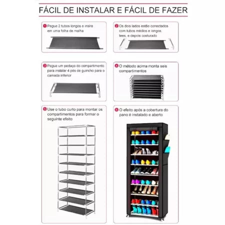 Sapateira Organizadora Compacta 9 andares + FRETE GRÁTIS