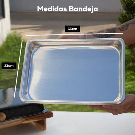 Tábua para Churrasco com Bandeja e Tampa + FRETE GRÁTIS