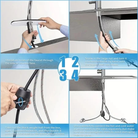 Torneira Gourmet Y049 com Extensor Flexível + FRETE GRÁTIS