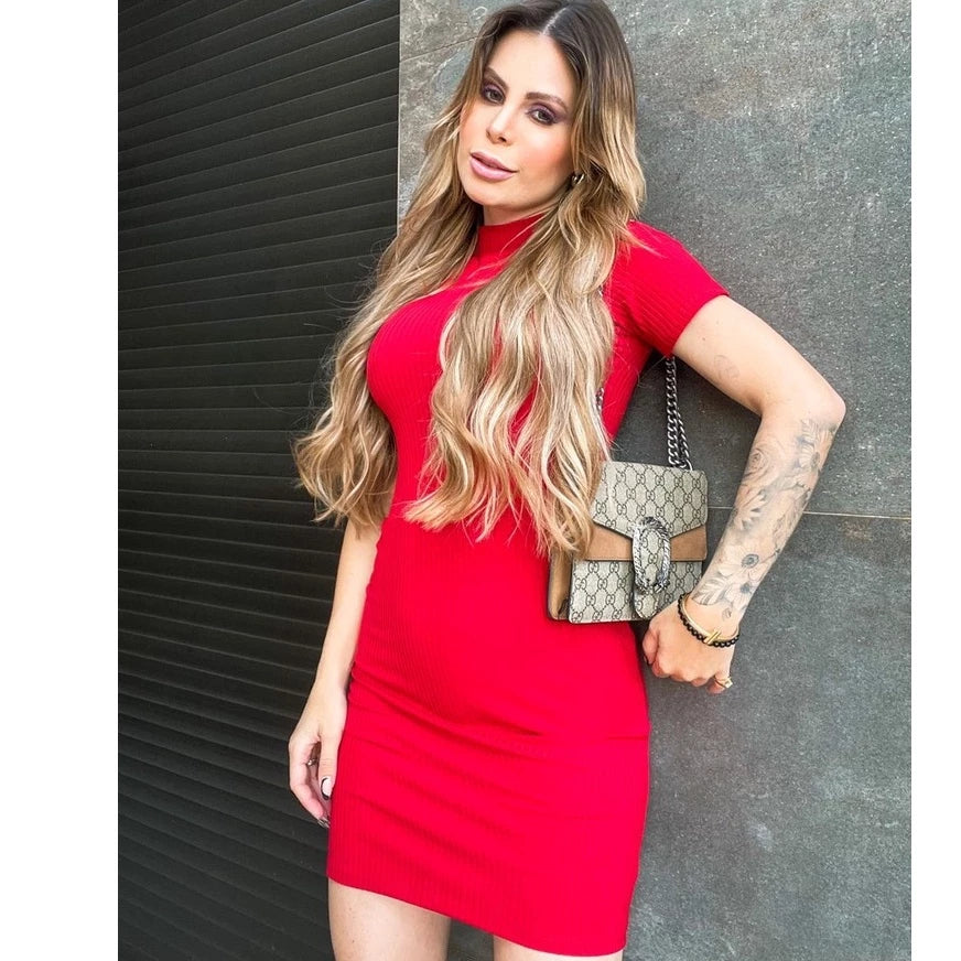 Vestido Tubinho Casual + FRETE GRÁTIS