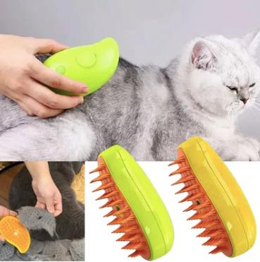 Pente a Vapor para Escovar Pelos de Gatos e Cachorros (2 peças) + FRETE GRÁTIS