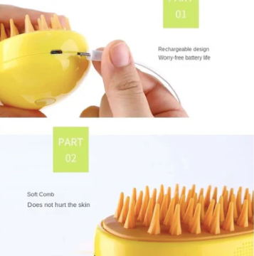 Pente a Vapor para Escovar Pelos de Gatos e Cachorros (2 peças) + FRETE GRÁTIS